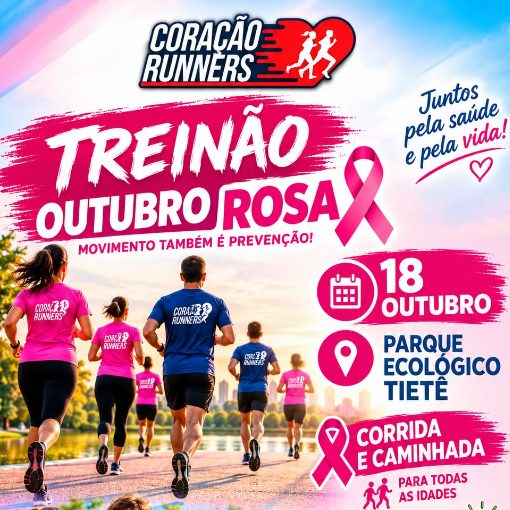 Event cover Treinão Outubro Rosa - Coração Runners