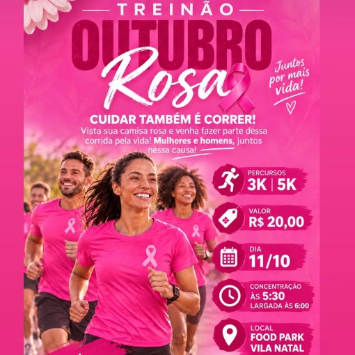 Event cover Treinão Outubro Rosa Corredores da Villa 