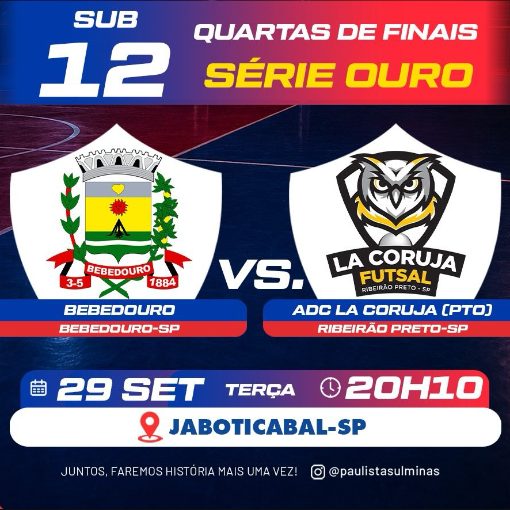 Event cover Bebedouro x La Coruja (Sub-12) (Quartas de Finais - Ouro)
