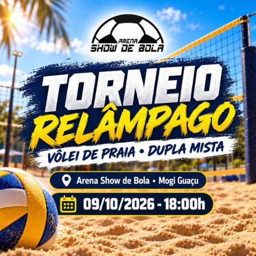 Event cover Vôlei Torneio Relâmpago 09/10/2026 | Arena Show de Bola | Av. Brasil | MOGI GUAÇU
