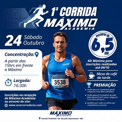 Event cover 1ª Corrida Máximo Academia