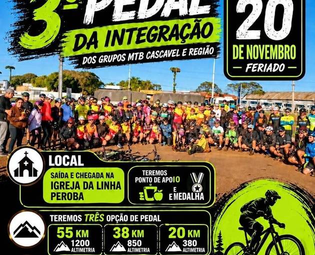 Capa do evento 3 Pedal da integração 20/11