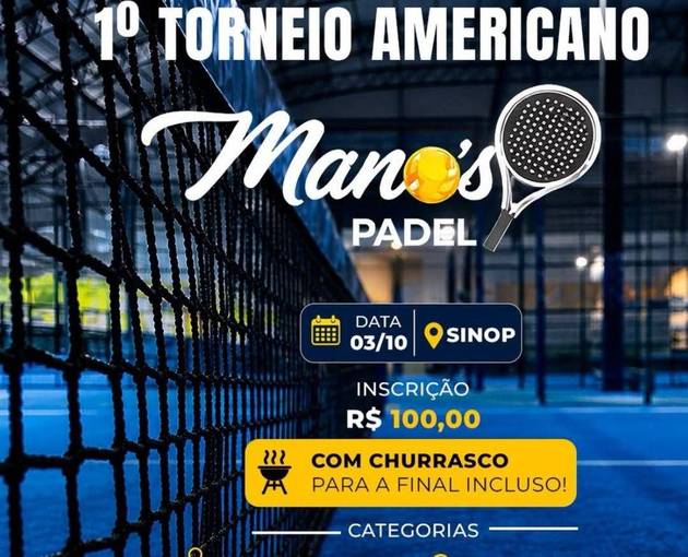 Event cover 1º Torneio Americano Mano's Padel - Sinop