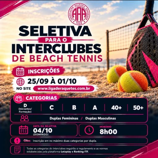 Event cover SELETIVA INTERCLUBES BEACH TENNIS