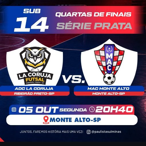 Event cover La Coruja x MAC Monte Alto (Sub-14) (Quartas de Finais - Prata)