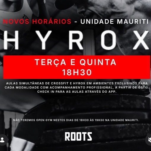 Event cover 06/10/2026 - Roots HYROX Mauriti