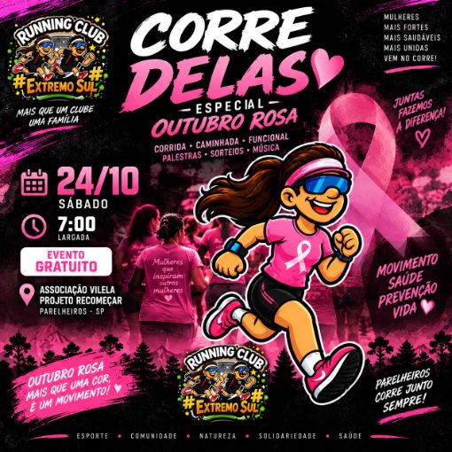 Event cover Corre delas - Especial Outubro Rosa