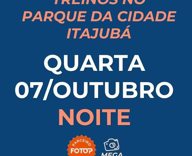 Event cover Treinos no Parque da Cidade - Itajubá - Quarta 07/10