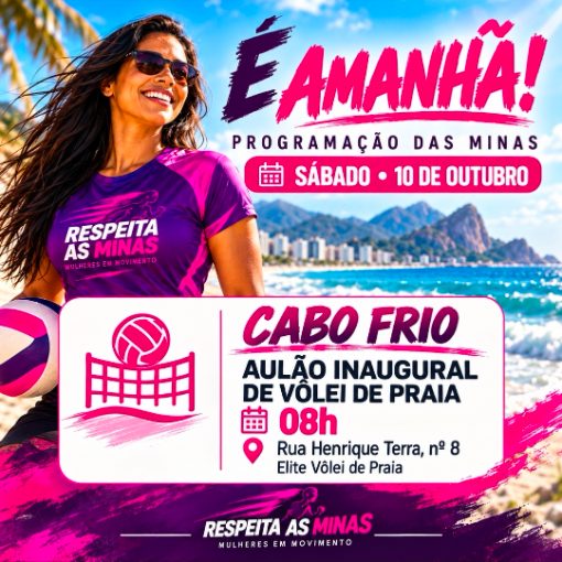 Event cover Respeita as Minas Vôlei de Praia - Cabo Frio