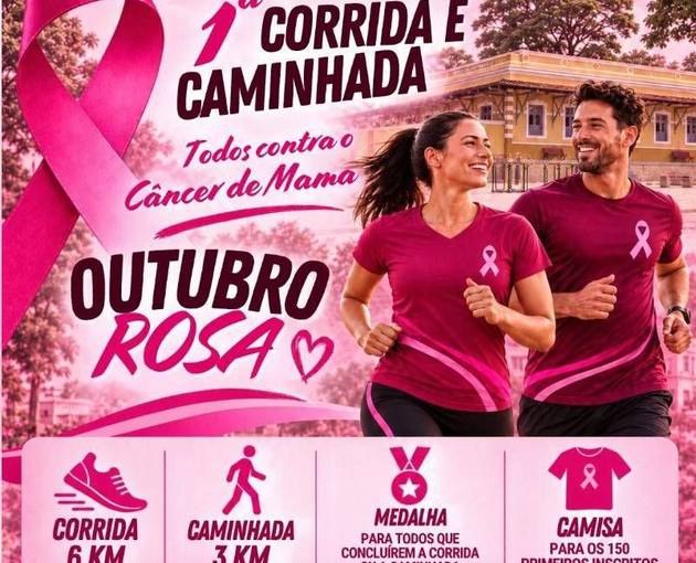 Event cover 1ª CORRIDA E CAMINHADA – TODOS CONTRA O CÂNCER DE MAMA