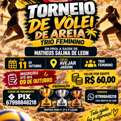 Event cover TORNEIO BENEFICENTE VÔLEI DE AREIA 