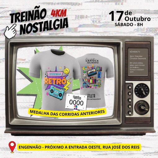 Event cover CORRIDA (TREINÃO) 4KM NOSTALGIA