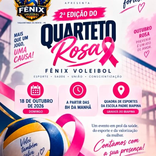 Event cover 2° Quarteto Rosa - Torneio de Vôlei