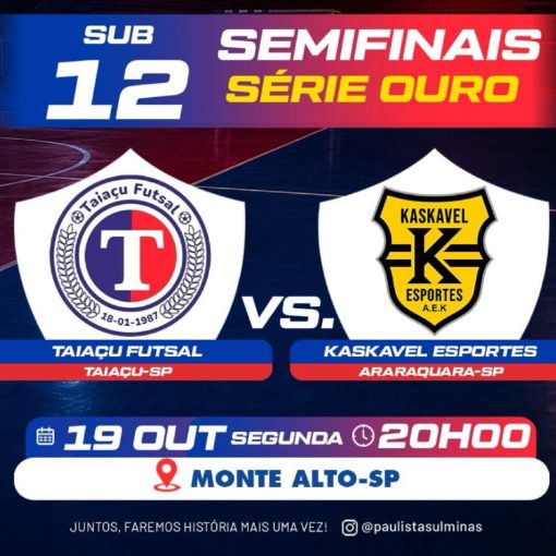 Event cover Taiaçu x Kaskavel Araraquara (Sub-12) (Semifinal - Ouro)