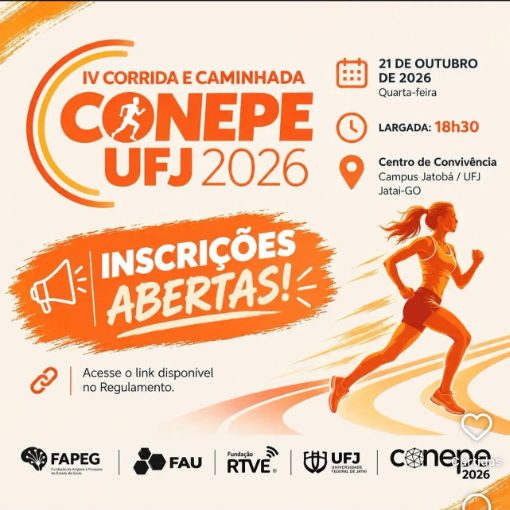 Event cover IV CORRIDA E CAMINHADA CONEPE UFJ 2026