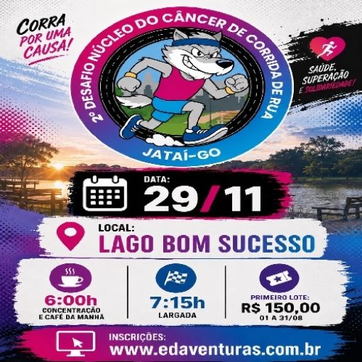 Event cover 2º DESAFIO DO NUCLÊO DO CANCER DE CORRIDA DE RUA