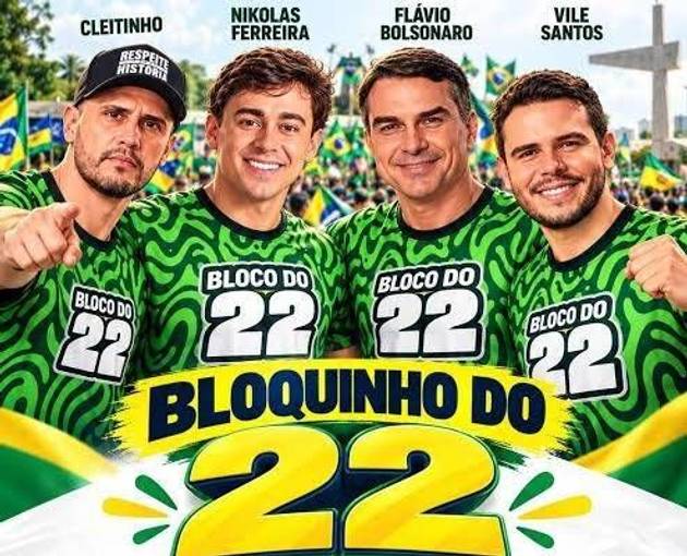 Event cover BLOQUINHO 22 APOIO FLÁVIO BOLSONARO - MOTOCIATA NIKOLAS FERREIRA EM BELO HORIZONTE