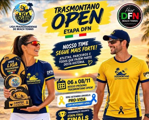Event cover TRASMONTANO OPEN - ETAPA DFN - LIGA PRAIAGRANDENSE DE BEACH TENNIS 