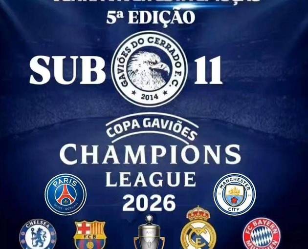 Event cover 5ª COPA GAVIÕES - SUB 11 - CHAMPIONS LEAGUE - UBERLANDIA MG - 24/10/2026