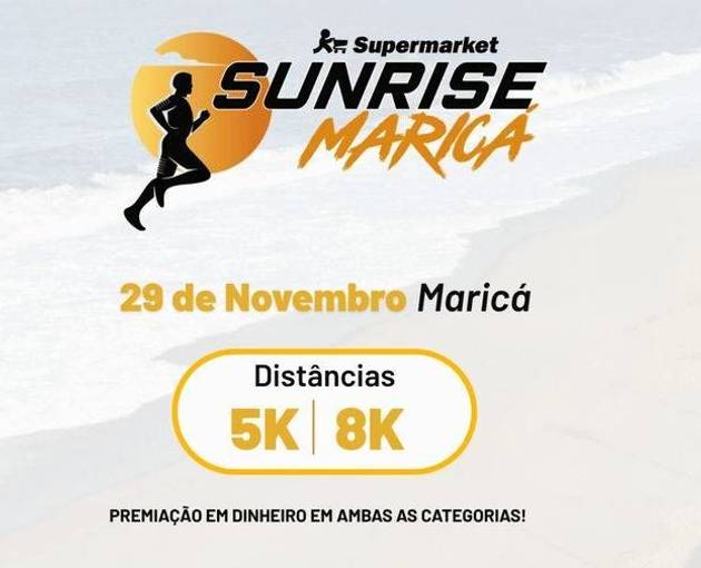 Event cover 1ª Corrida Sunrise Supermarket - 2026 - Maricá-RJ