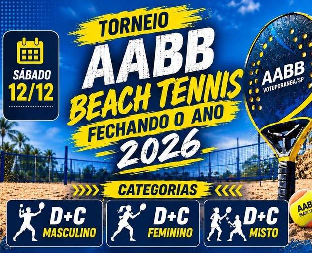 Event cover Torneio AABB de Beach Tennis - Fechando o ano 2026 - Votuporanga