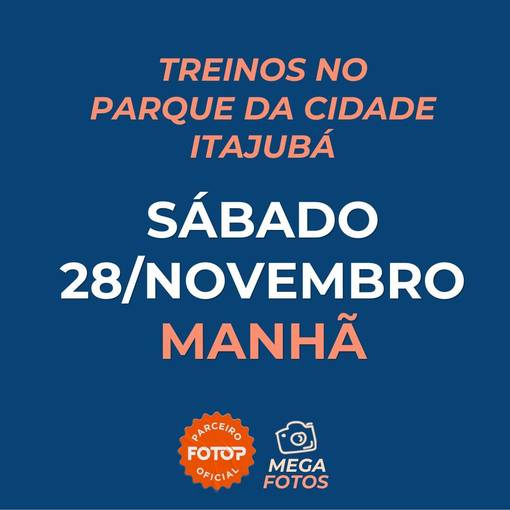 Event cover Treinos no Parque da Cidade - Itajubá - Sábado 28/11