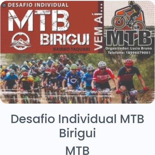 Event cover Desafio individual MTB Birigui 
