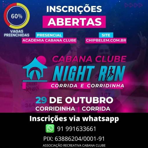 Event cover Cabana Clube Night Run - Adulto