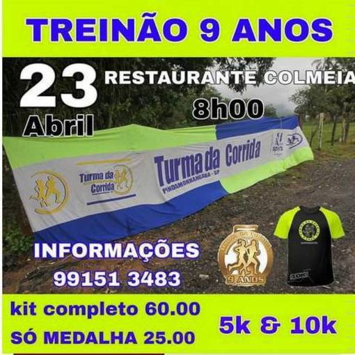 Event cover Treinão Aniversário de 9 anos da Turma da Corrida 