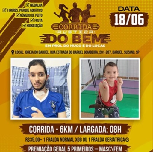Event cover Corrida R�stica do Bem - Em prol do Lucas e Hugo