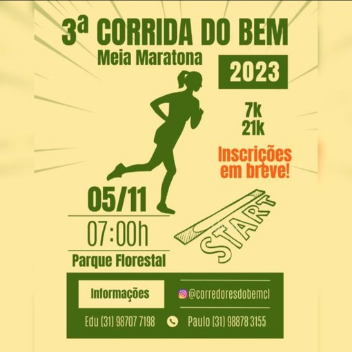 Event cover 3 Corrida do Bem - Meia Maratona