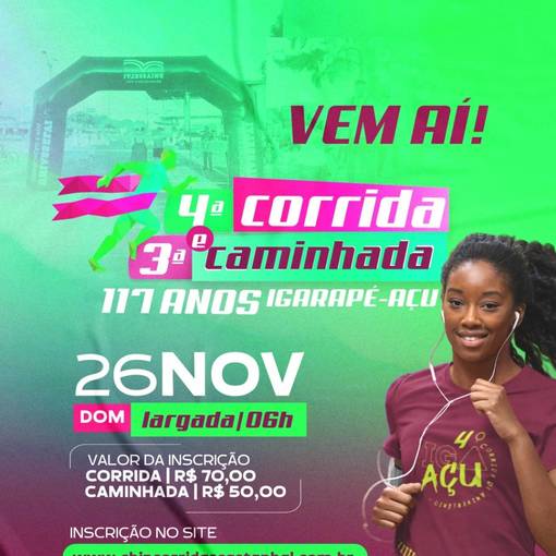 Event cover 4 Corrida e 3 Caminhada Aniversrio de Igarap-Acu