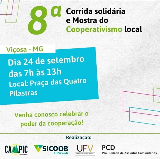Event cover Campic - 8 Corrida solidria e Mostra do Cooperativismo local - Viosa