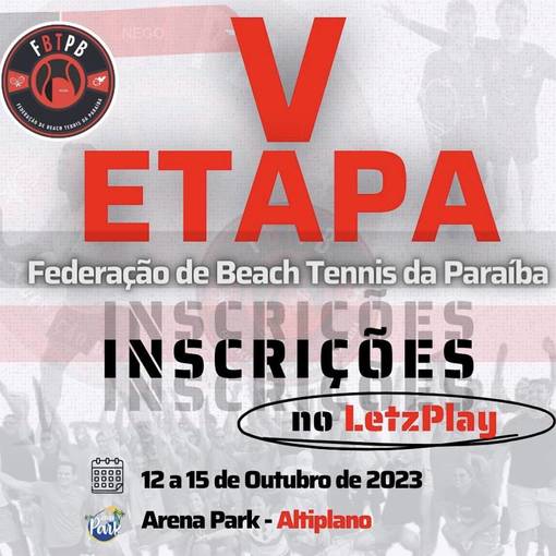 Event cover V Etapa Federao de BT da PB SEXTA e SABADO
