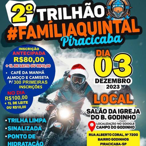 Capa do evento 2 Trilho de Piracicaca - #famliaquintal