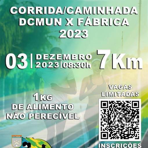 Event cover CORRIDA E CAMINHADA | DCMUN X FÁBRICA 2023