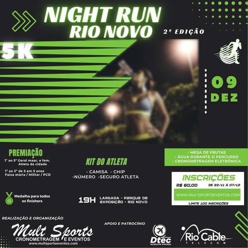 Event cover NIGHT RUN - Rio Novo - 2 edio
