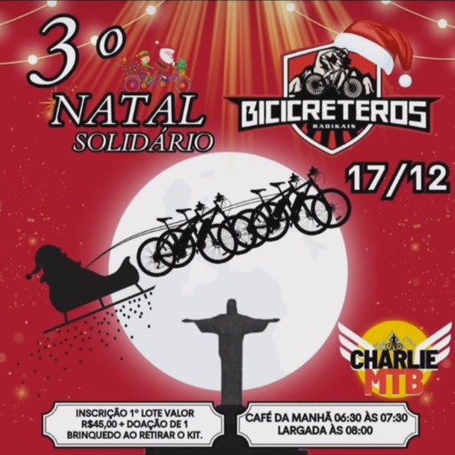 Event cover 3º Pedal Natal Solidário Bicicreteiros Radikais