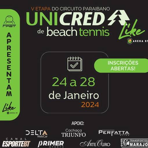 Event cover V Etapa do Circuito Paraibano unicred de Beach Tennis