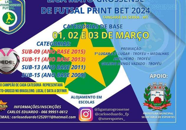 Event cover LIGA MATOGROSSENSE FUTSAL DE BASE PRINT BET 2024
