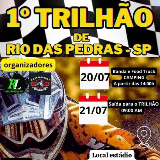 Capa do evento 1 Trilho de Rio das Pedras - sp