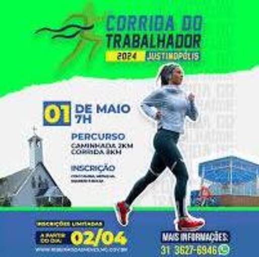 Event cover Corrida do trabalhador 2024 justinopolis 