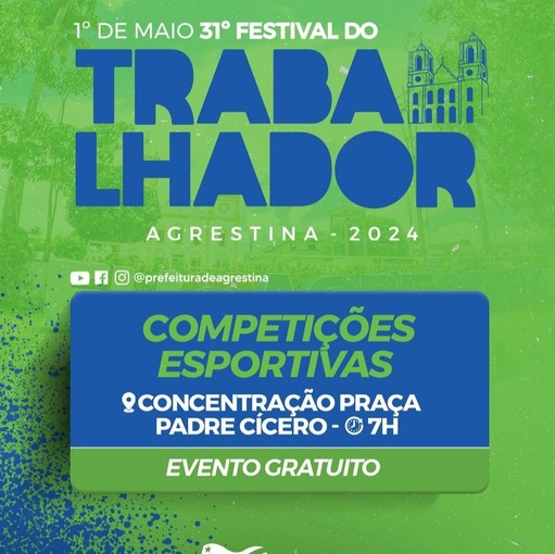 Event cover 31 festival do trabalhador Agrestina 2024 ciclismo