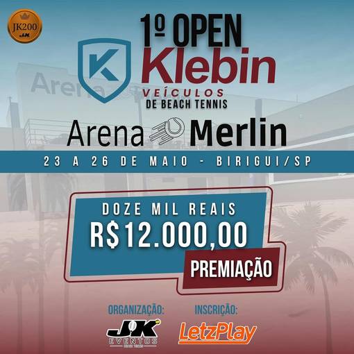 Event cover 1 OPEN KLEBIN VECULOS DE BEACH TENNIS ARENA MERLIN JK200